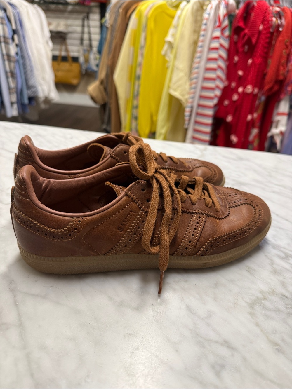 Adidas Originals Samba OG Dust Rust Leather Sneaker Size US9.5 - Picture 11 of 11